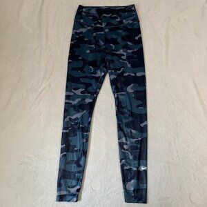 Nike dri-fit dark blue camo high rise ankle length workout yoga CrossFit legging